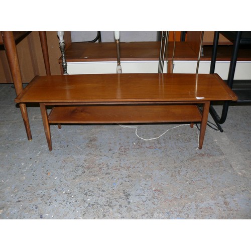 377 - RETRO TEAK MID CENTURY LOW COFFEE TABLE