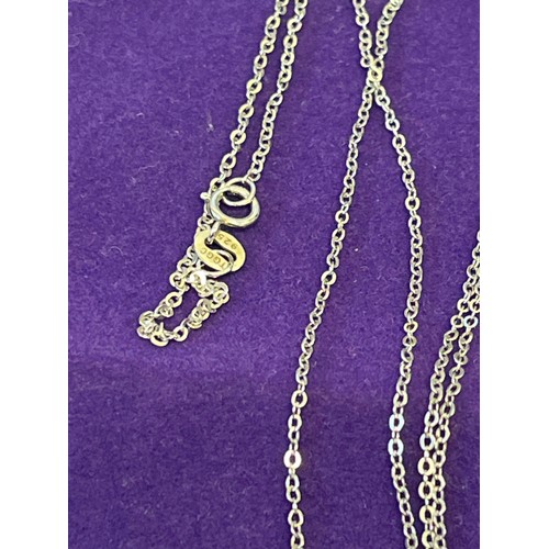 38 - A 36 INCH SOLID SILVER CHAIN