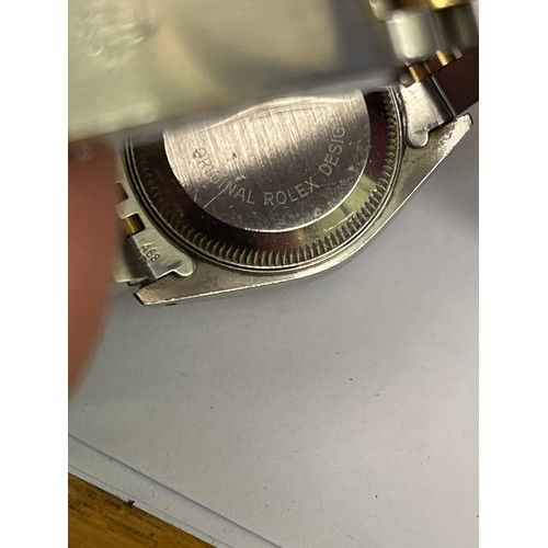 44 - Ladies Rolex oyster perpetual Datejust Watch Stick Dial Smooth Bezel Two Tone AROUND 1990 RECENT CHE... 