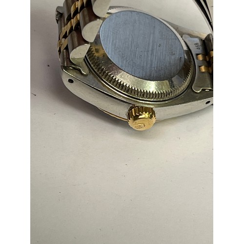 44 - Ladies Rolex oyster perpetual Datejust Watch Stick Dial Smooth Bezel Two Tone AROUND 1990 RECENT CHE... 