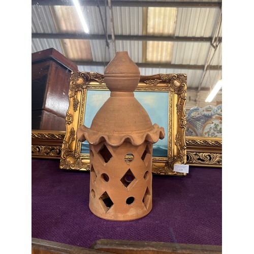 120A - DECORATIVE MEDITERRANEAN TERRACOTTA LANTERN