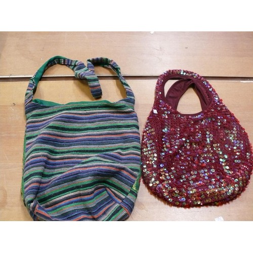 128 - 2 SEQUIN BAGS (ethnic/hippy)