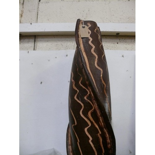 129 - VERY TALL ABORIGINAL STYLE CERAMIC VASE - 70CM H