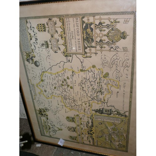 168 - AN ORIGINAL 18TH CENTURY MAP OF CARNARVANSHIRE BY THOMAS KITCHEN 1718 - 1794 AND ANOTHER OF NORTHAMP... 