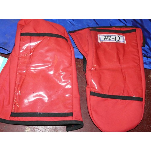 177 - RETRO BENSON & HEDGES BAG CONTAINING 2 X FLIGHT MITTONS, LIFE JACKET, PEGASUS BOOM COVER