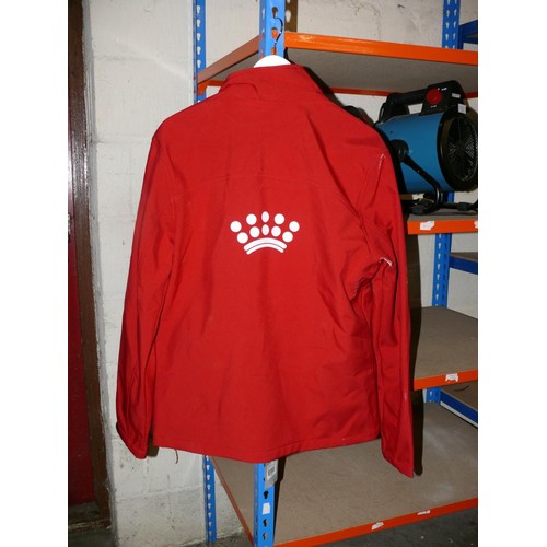 356 - RED ROYAL CANIN JACKET SIZE L NEW WITH TAGS