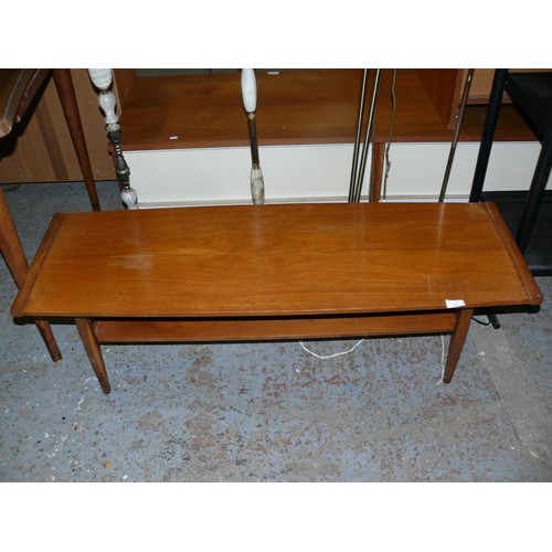 377 - RETRO TEAK MID CENTURY LOW COFFEE TABLE