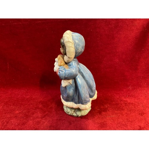 133 - LLADRÓ #2419.KEEP Me Warm Figurine.Retired Rare Lladró.Collectible Spanish Hand Made Porcelain.Gres ... 