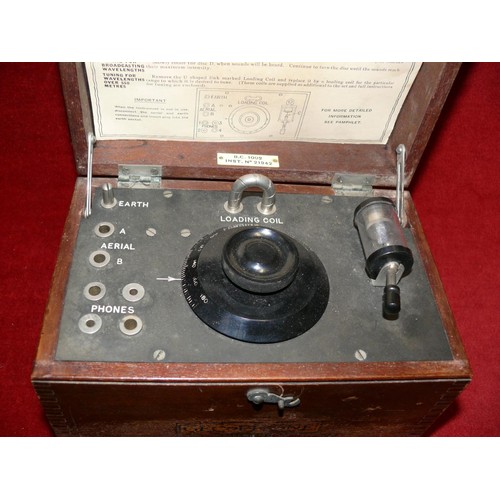 146 - Crystal radio - 1920's Gecophone crystal detector set No.1. with instructions.