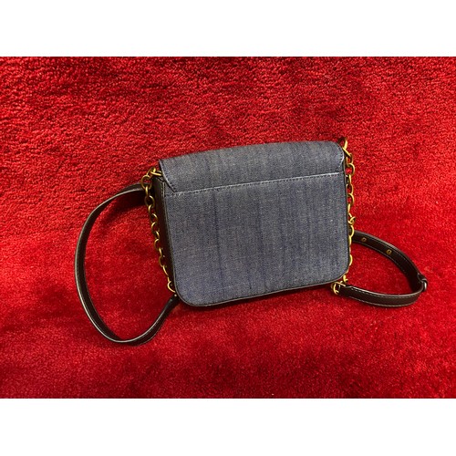 162 - Ralph Lauren leather & denim clutch purse, together with a gents black leather Ralph Lauren wallet.