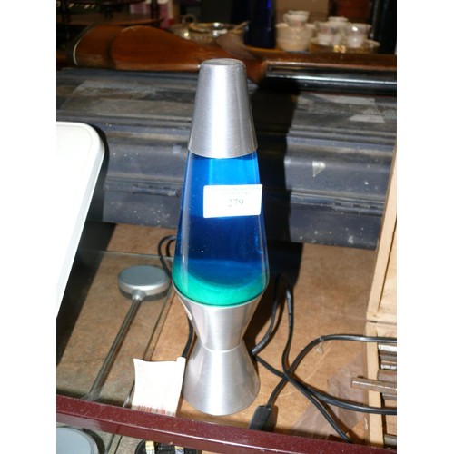 279 - LAVA LAMP IN BLUE - WORKING