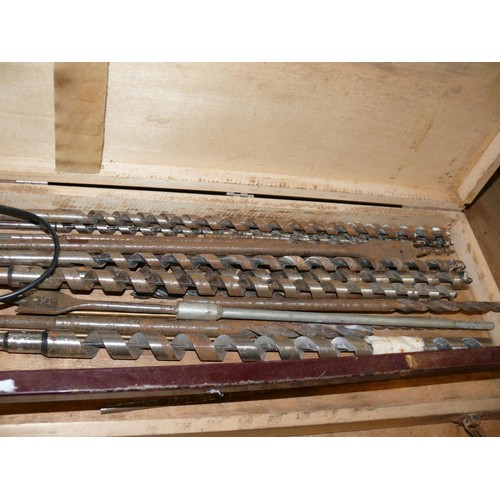 278 - BOX OF LONG WOOD AUGERS