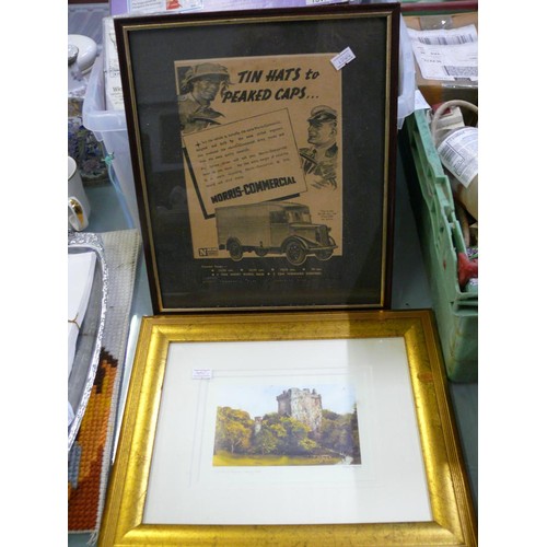 273 - WW2 FRAMED ADVERT 