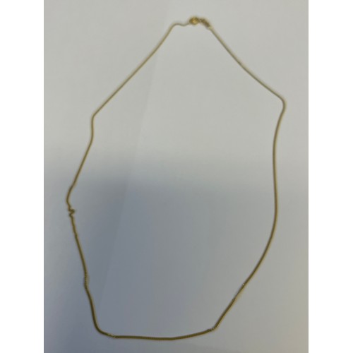 9 - AN 18CT GOLD CHAIN 18 INCHES LONG WEIGHT 1.92GR