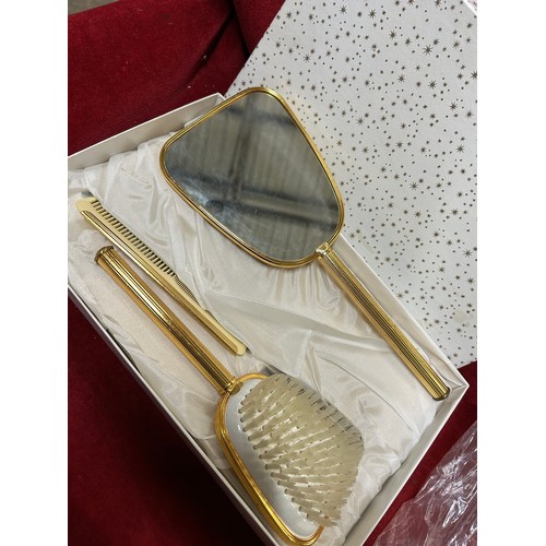 49 - BRUSH, MIRROR AND COMB SET, VINTAGE, BOXED, UNUSED