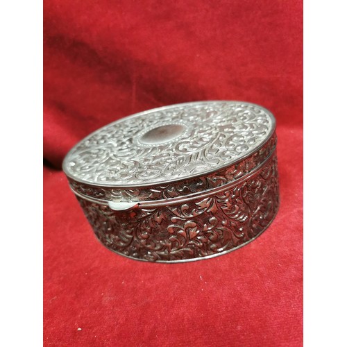 52 - SILVER PLATE JEWELLERY BOX