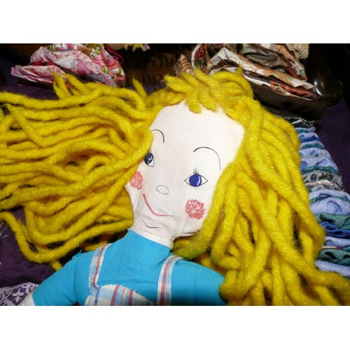 131 - 3 RAG DOLLS, TWO OF WHICH HAVE EXPANDING LIMBS