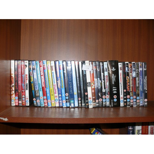 136 - SHELF OF DVDs - ACTION, COMEDY