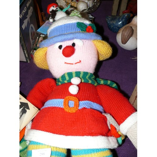 298 - A LARGE KNITTED CHRISTMAS TOY