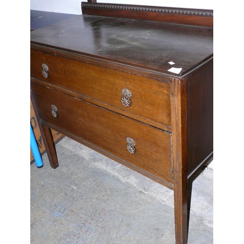 344 - 1940'S / 50'S OAK & OAK VENEER DRESSING TABLE