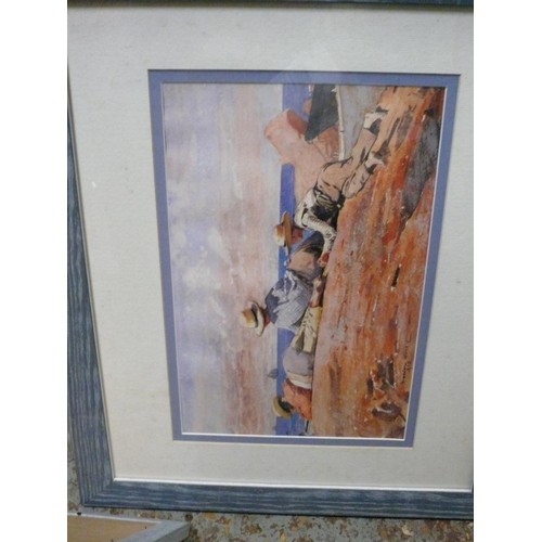 394 - 4 FRAMED PRINTS AFTER FAMOUS ARTISTS INCLUDING MODIGLIANI, WINSLOW HOMER - ALL IN GREY FRAMES