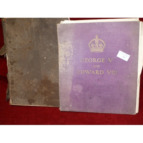 398 - VICTORIAN BOUND VOLUME OF SHEET MUSIC C 1880 AND  A GEORGE V & EDWARD VIII BOOK, PRE ABDICATION