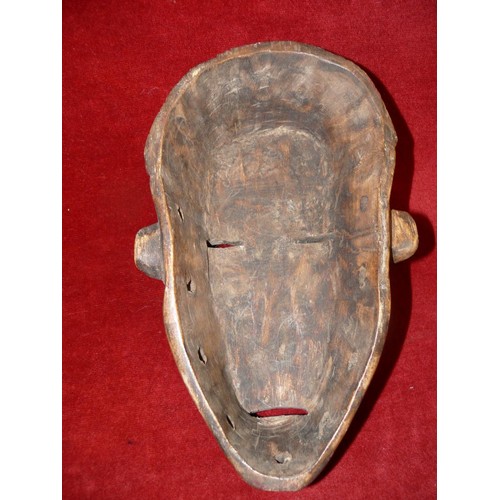 62 - WOODEN MASK WITH TRIBAL SCARS