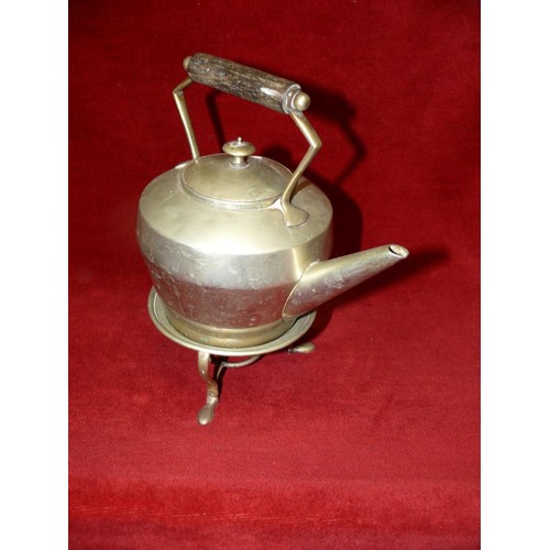 87 - VINTAGE SILVER PLATE KETTLE WITH STAND