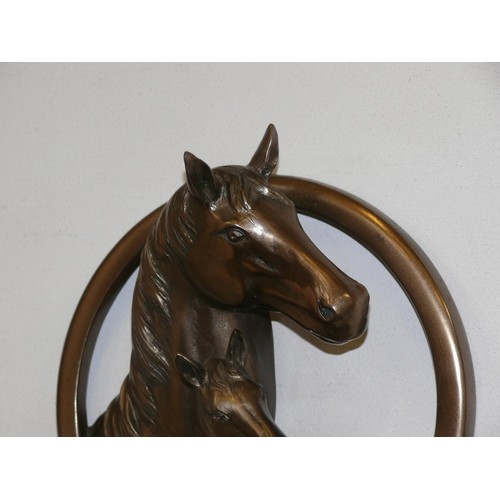 111 - HORSE WALL HANGING OF A MOTHER & FOAL