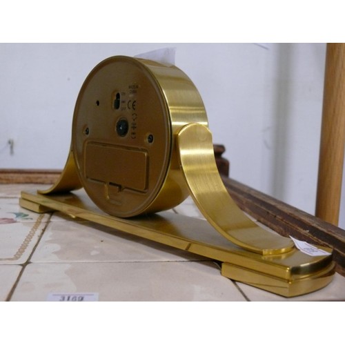 130 - BRASS MANTLE CLOCK