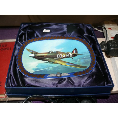 76 - BOXED BONE CHINA PLATE R.A.F. 'THE HURRICANE' IN THE LIMITED EDITION COLLECTION WINGS OF VICTORY