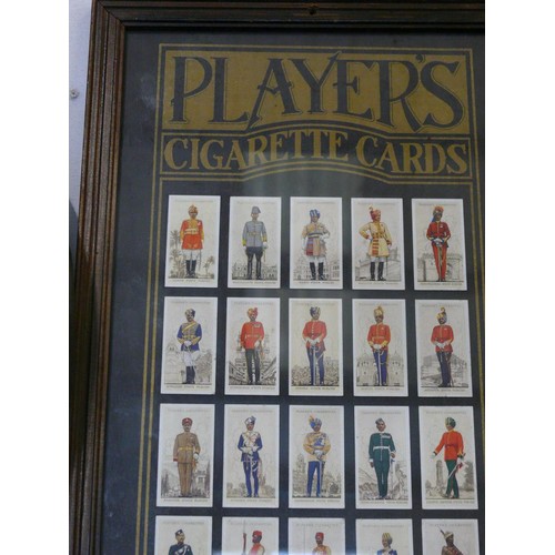 117A - COLLECTION OF 25 MILITARY PLAYER'S CIGARETTE CARDS FRAMED AND GLAZED