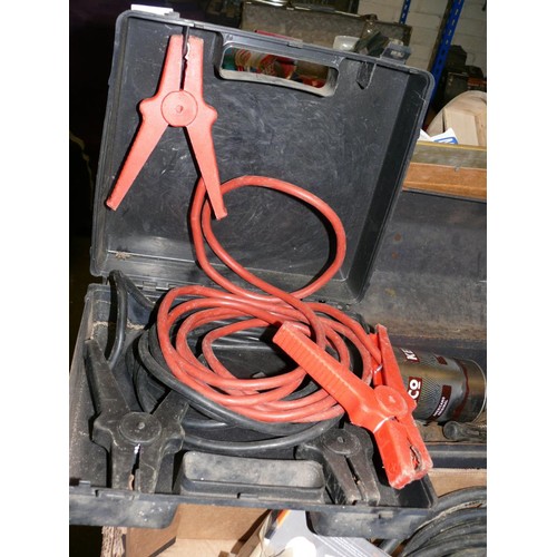 189 - CASED SET OF JUMP LEADS/BOOSTER CABLES