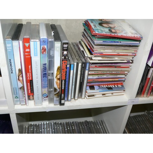 191 - 4 CUBES OF VARIOUS CD'S AND DVD'S TO INCLUDE STRICTLY COME DANCING, ABBA, LOUIS ARMSTRONG, FRANK SIN... 