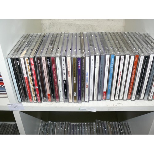 191 - 4 CUBES OF VARIOUS CD'S AND DVD'S TO INCLUDE STRICTLY COME DANCING, ABBA, LOUIS ARMSTRONG, FRANK SIN... 