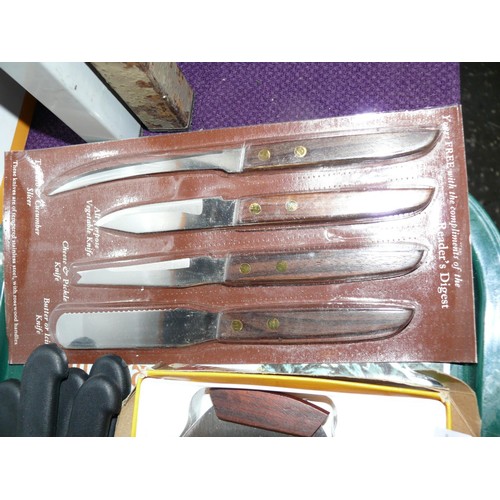 209 - SELECTION OF KITCHEN KNIVES AND STEAK KNIVES