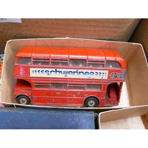 240 - MIXED BOX OF COLLECTORS CARS AND VEHICLES TO INCLUDE SIKU, DINKY, TRI-ANG ETC