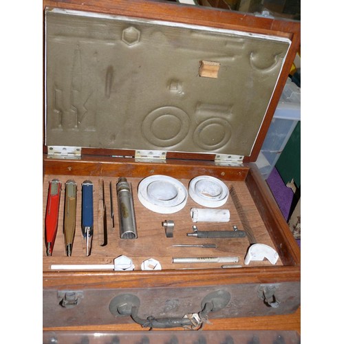 258 - VINTAGE WOODEN CASED KIT OF TOOLS (TEST GEAR)