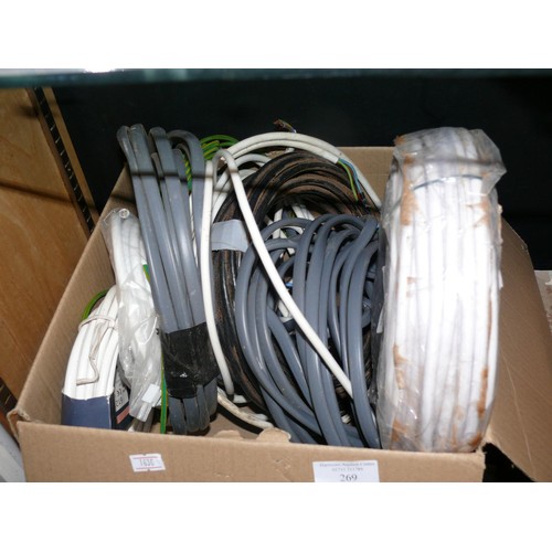 269 - BOX OF VARIOUS CABLE