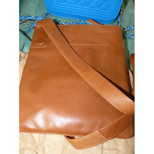 300 - JOBIS GENUINE LEATHER HANDBAG PLUS A BLUE HANDBAG