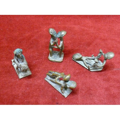 5 - 4 METAL FIGURINES OF EROTIC COUPLES