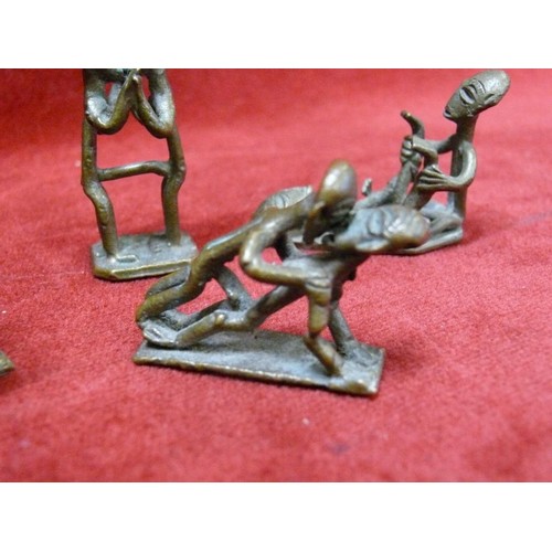 5 - 4 METAL FIGURINES OF EROTIC COUPLES