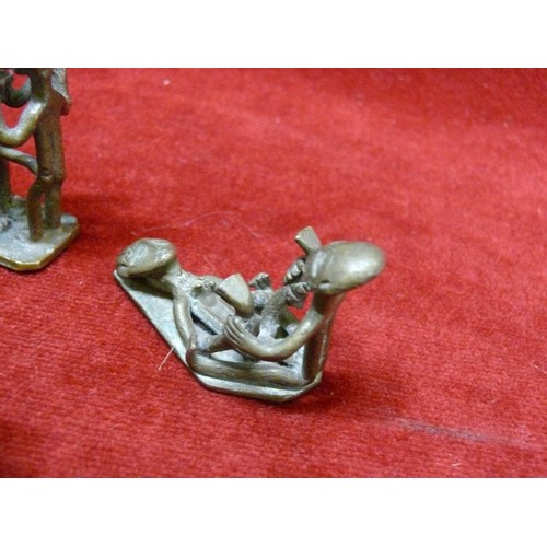 5 - 4 METAL FIGURINES OF EROTIC COUPLES