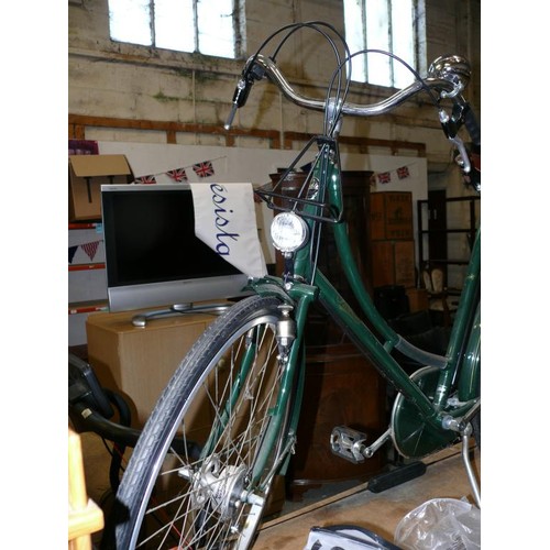 311 - LADIES PASHLEY GREEN BIKE HAND BUILT