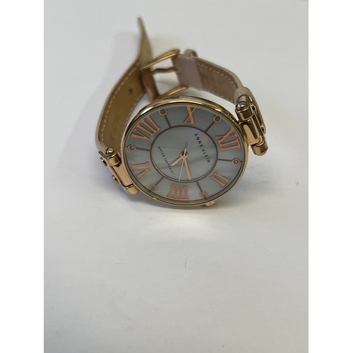 38 - AN ANNE KLEIN WRIST WATCH GOLD PLATED