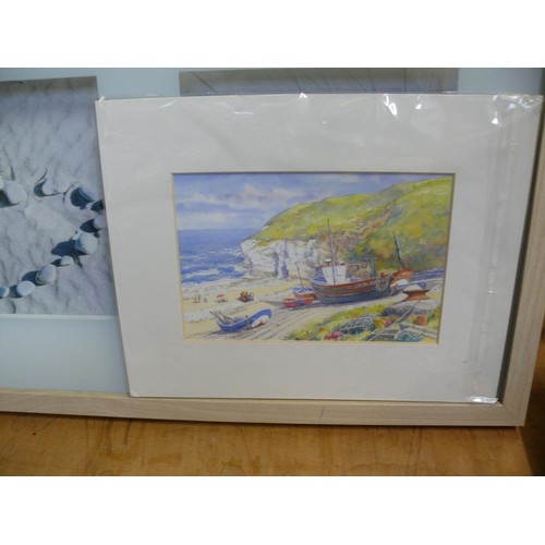 331 - A PRINT FROM A WATERCOLOUR BY BARRY CLAUGHTON, A FANTASY RABBIT PRINT PLUS A LARGE BOX FRAME 3 PRINT... 