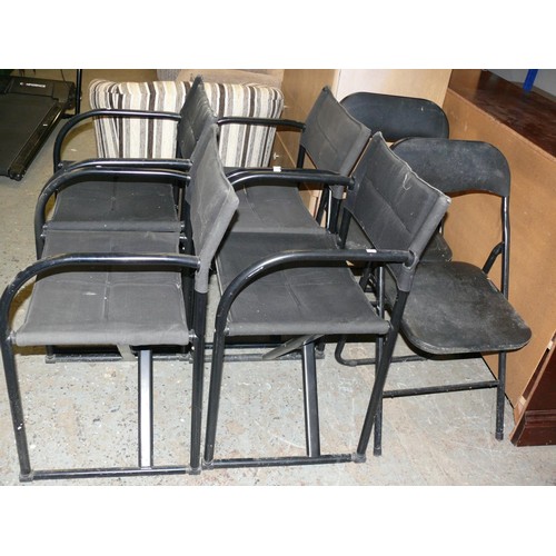 367 - 6 BLACK FOLDING CHAIRS