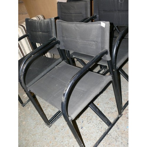 367 - 6 BLACK FOLDING CHAIRS