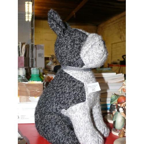 252 - FABRIC FRENCH BULLDOG DOORSTOP