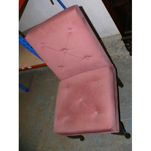 466 - DUSKY PINK VELOUR NURSING CHAIR